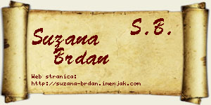 Suzana Brdan vizit kartica